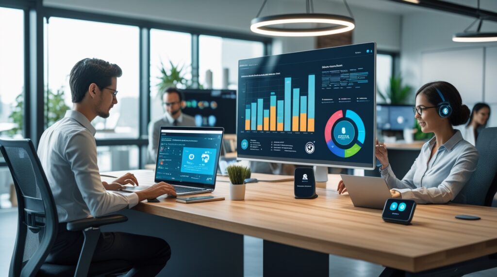A modern realistic office environment
